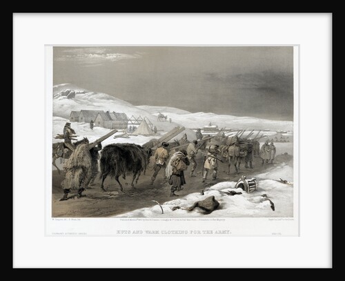 British troops on the road to Sevastopol, 1855 by William Simpson