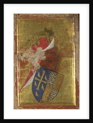 The coat of arms of Richard II of England (The outside panel of the Wilton Diptych), Between 1395 and 1399 by Wilton Master