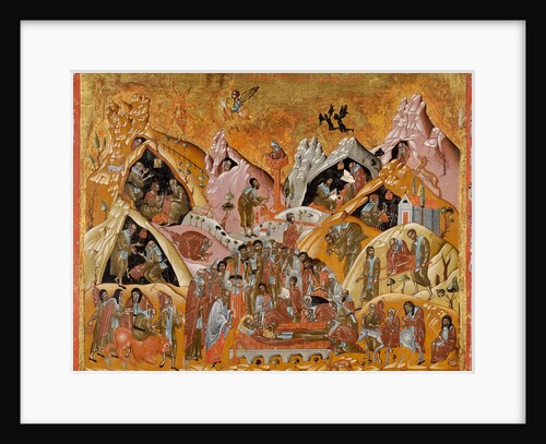 The Dormition of Saint Sabbas the Sanctified, End of 16th cen by Byzantine icon