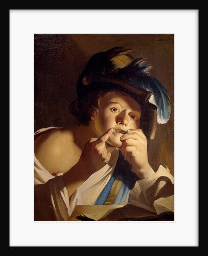 Young man with jews harp, 1621 by Dirck van Baburen