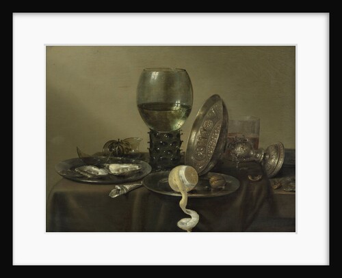 Still Life with Oysters, a Rummer, a Lemon and a Silver Bowl, 1634 by Willem Claesz Heda