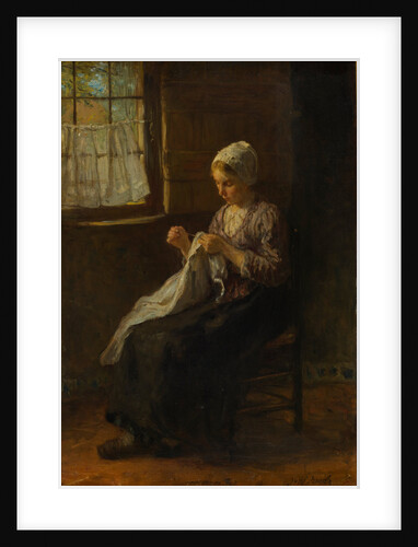 The young seamstress, c. 1880 by Jozef Israëls