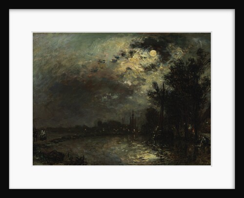 View on Overschie in Moonlight, 1872 by Johan Barthold Jongkind