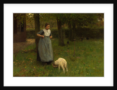 Woman from Laren with lamb, 1885 by Anton Mauve