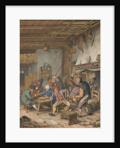 Room in an Inn with Peasants Drinking, Smoking and Playing Backgam, 1678 by Adriaen Jansz van Ostade