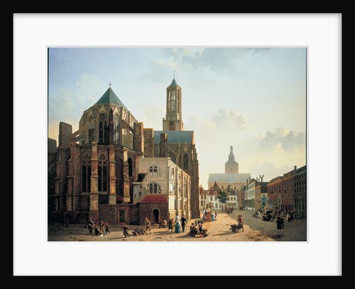 View of the choir and tower of Utrecht Cathedral, c. 1829 by Jan Hendrik Verheyen