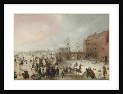 A Scene on the Ice near a Town, c. 1615 by Hendrick Avercamp