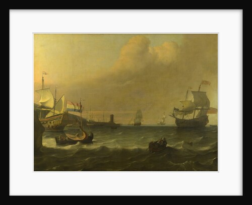 Dutch Men-of-war entering a Mediterranean Port, 1681 by Ludolf Bakhuizen