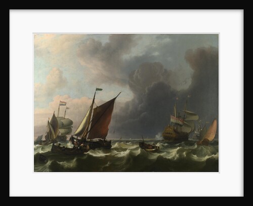 Dutch Men-of-war and Small Vessels in a Fresh Breeze off Enkhuizen, 1683 by Ludolf Bakhuizen
