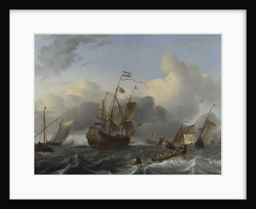 Flagship Eendracht and a Fleet of Dutch Men-of-war, c. 1670 by Ludolf Bakhuizen
