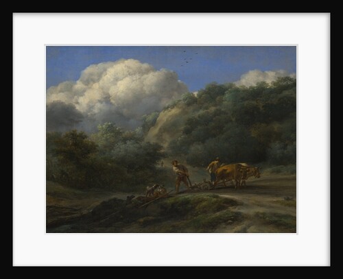 A Man and a Youth ploughing with Oxen, c. 1650 by Nicolaes Pietersz Berchem the Elder