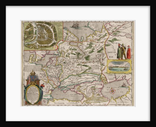 Map of Russia and Moscow by Willem Janszoon Blaeu