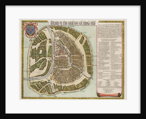 The Moscow Kremlin Map of the 16th century (Castellum Urbis Moskvae), 1662 by Willem Janszoon Blaeu