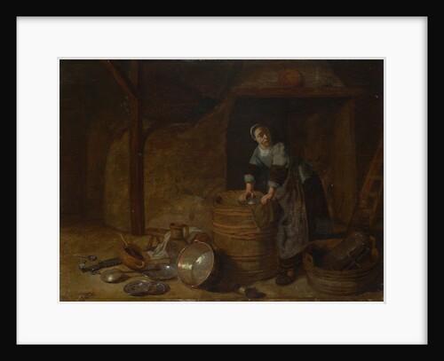 A Woman scouring a Pot, c. 1650-1660 by Pieter van den Bosch