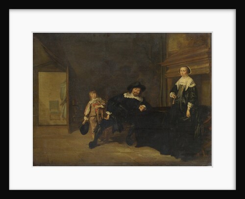 Portrait of a Man, a Woman and a Boy in a Room, 1640 by Pieter Codde