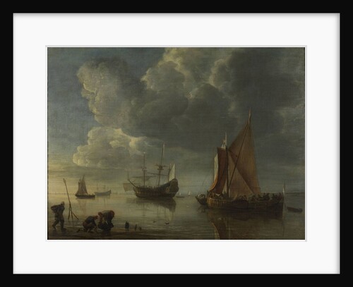 A calm sea, 1655-1657 by Hendrick Jacobsz. Dubbels