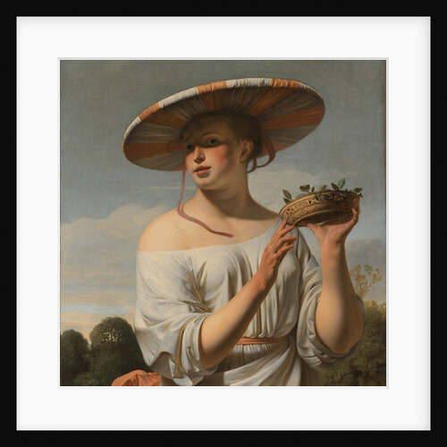 Girl with a Large Hat, 1645-1648 by Caesar Boëtius van Everdingen