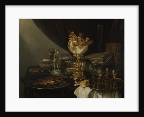 Still Life with a Nautilus Cup, c. 1645 by Gerrit Willemsz. Heda