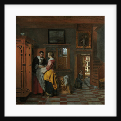 Interior with Women beside a Linen Chest, 1663 by Pieter Hooch de