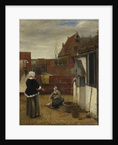 A Woman and her Maid in a Courtyard, ca 1661 by Pieter Hooch de