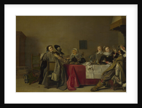 A Merry Company at Table, 1630 by Hendrik Gerritsz. Pot