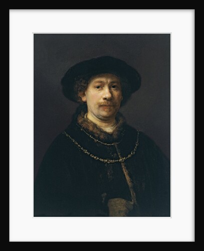 Self Portrait with Beret and Two Gold Chains, ca 1642 by Rembrandt van Rhijn