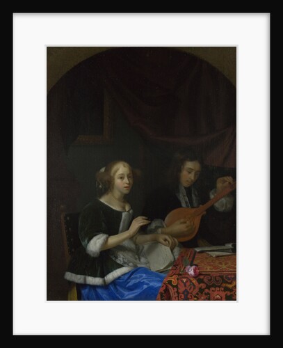 A Woman singing and a Man with a Cittern, ca. 1665-1667 by Godfried Cornelisz Schalcken