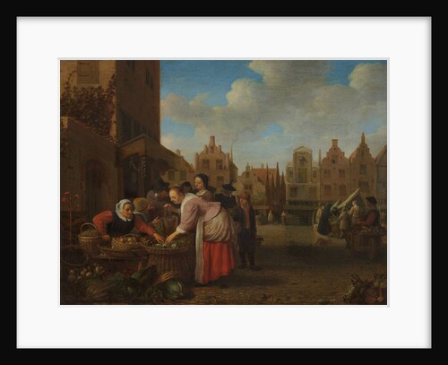 View of the Great Market in Rotterdam, 1654 by Hendrik Maertensz Sorgh