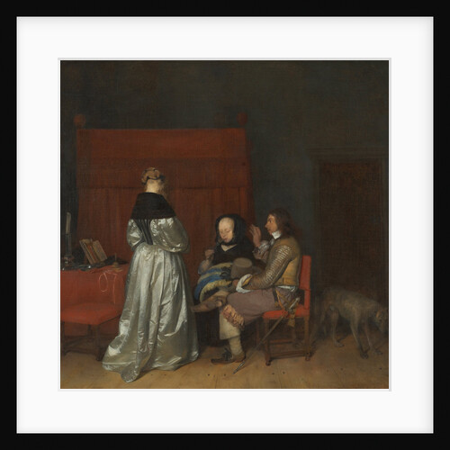 Three Figures conversing in an Interior (The Paternal Admonition), ca 1654 by Gerard Ter Borch the Younger