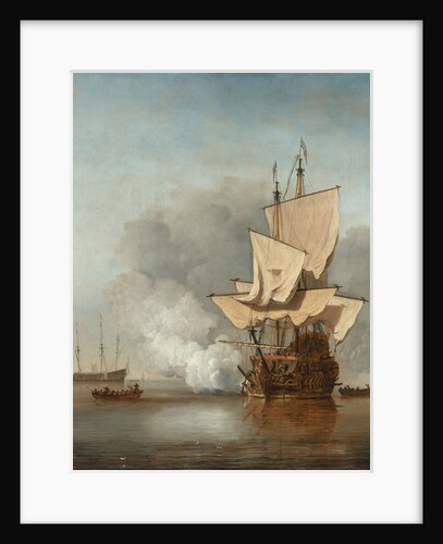 The Cannon Shot, c. 1680 by Willem van de Velde the Younger