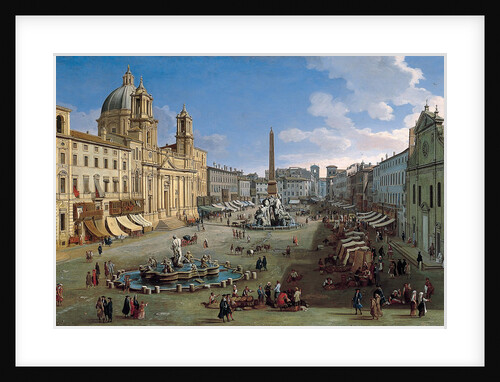 The Piazza Navona in Rome, 1699 by Caspar Adriaensz. van Wittel