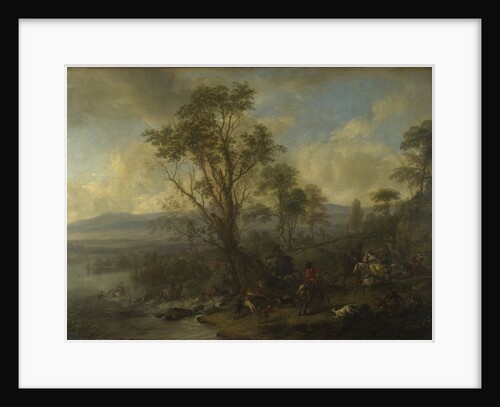 A Stag Hunt, ca 1665 by Philips Wouwerman