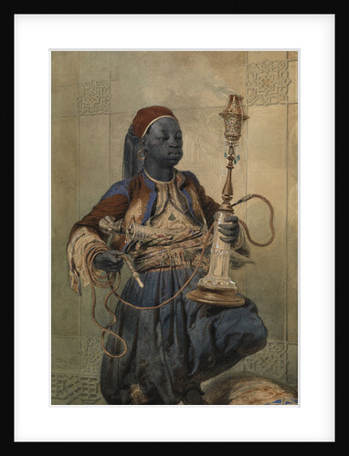 Nubian with a Waterpipe, 1862 by Mihály Zichy