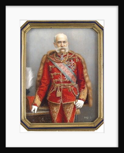 Portrait of Franz Joseph I of Austria in Hungarian Uniform by Lajos Osko