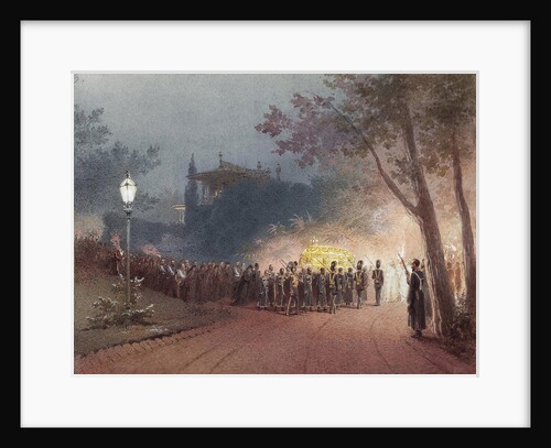 Carrying the coffin with the body of Alexander III from the Small Palace at Livadia, 1895 by Mihály Zichy