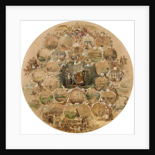 Composition to the celebration of the silver wedding of Emperor Alexander II, 1866 by Mihály Zichy