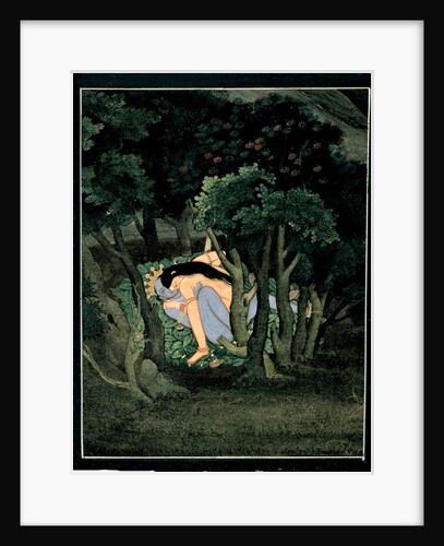 Krishna embraced by Radha, ca 1775 by Indian Art