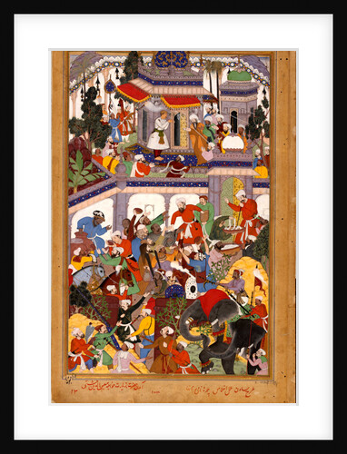 Akbar visits the shrine of Khwajah Muin ad-Din Chishti at Ajmer, ca 1590 by Basawan
