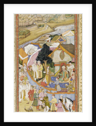 Daud Receives a Robe of Honor from Munim Khan (llustration from The Akbarnama), ca 1604 by Hiranand