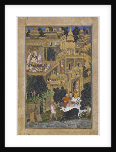 The Lord Krishna in the Golden City, ca 1586 by Kesav Kalan