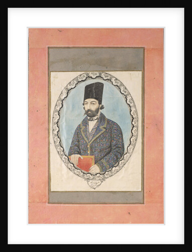 Portrait of a man with a Book, c. 1870 by Aqa Bala