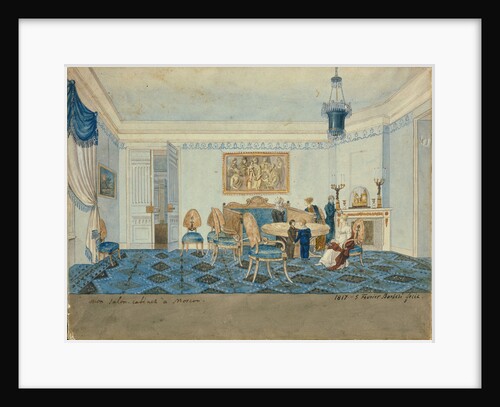 Salon Interior in the House of Zinaida Volkonskaya in Moscow, 1817 by Michelangelo Barberi