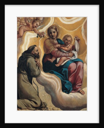 Madonna with the Child and Saint Francis, 1605 by Antonio Marziale Carracci