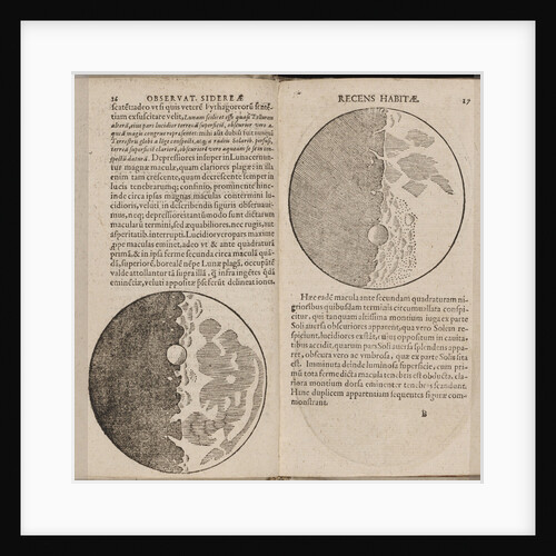 Leaf of book Sidereus Nuncius (Sidereal Messenger) by Galileo Galilei, 1610 by Galileo Galilei