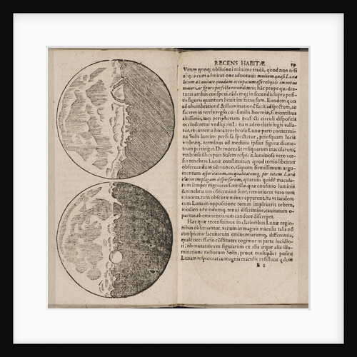 Leaf of book Sidereus Nuncius (Sidereal Messenger) by Galileo Galilei, 1610 by Galileo Galilei