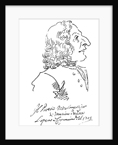 Caricature of composer Antonio Vivaldi, 1723 by Pier Leone Ghezzi