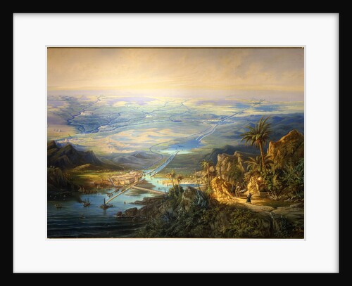 The Suez Canal, 1864 by Alberto Rieger