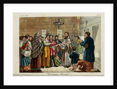 The Betrothal. Illustration from Il costume antico e moderno o storia del governo? by Giulio Ferrario, 1831 by Luigi Giarrè