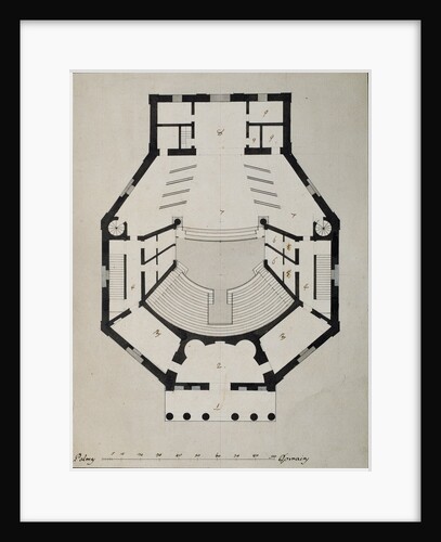 Downstairs Floor Plan by Giacomo Antonio Domenico Quarenghi