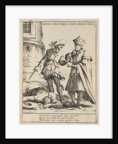 Where gold speaks, every tongue is silent. (Dove loro parla, ogni lingua tace), 1678 by Giuseppe Maria Mitelli